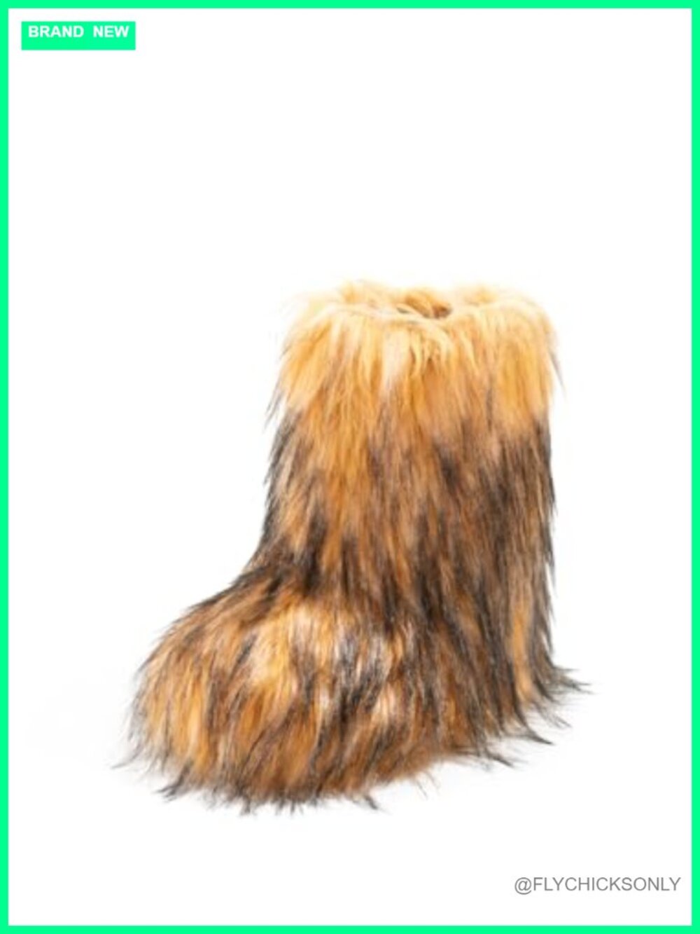 Faux Fur Mid-Calf Winter Boots Round Toe Snow Boots Cozy Lined